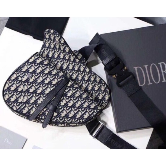 Replica Christian Dior Saddle Belt Borsa da uomo in tela obliqua