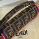 Replica Borsa Fendi Mini Baguette In Tessuto FF Con Finiture Fucsia