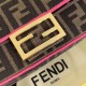 Replica Borsa Fendi Mini Baguette In Tessuto FF Con Finiture Fucsia