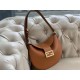 Replica Borsa Hobo Fendi Piccola Croissant Marrone