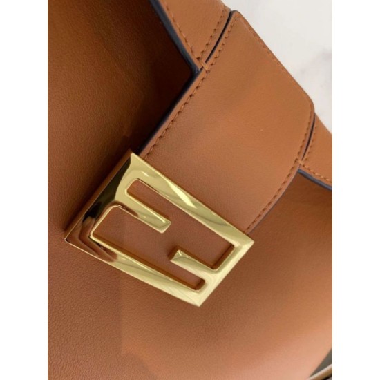 Replica Borsa Hobo Fendi Piccola Croissant Marrone