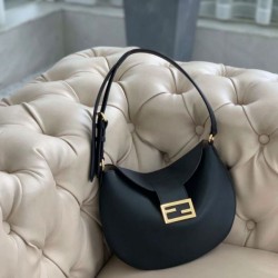 Replica Borsa Hobo Fendi Croissant Piccola Nera