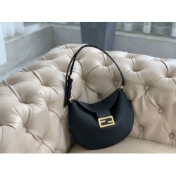 Replica Borsa Hobo Fendi Croissant Piccola Nera