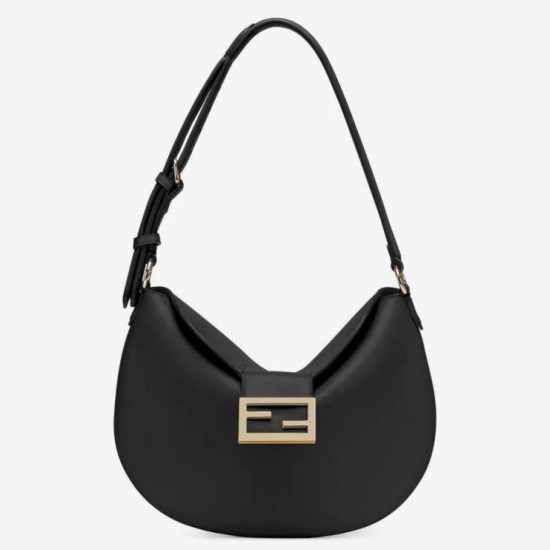 Replica Borsa Hobo Fendi Croissant Piccola Nera