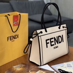 Replica Borsa shopper Roma grande Fendi in tela non tinta