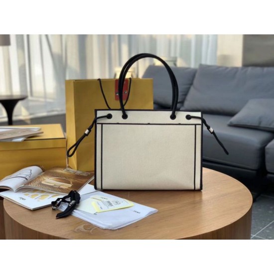 Replica Borsa shopper Roma grande Fendi in tela non tinta Replica Borsa shopper Roma grande Fendi in tela non tinta