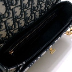 Replica Borsa Christian Dior 30 Montaigne Avenue Blu scuro