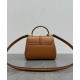 Replica Celine Mini 16 Borsa in pelle di vitello naturale Caffè