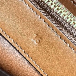 Replica Celine Mini 16 Borsa in pelle di vitello naturale Caffè