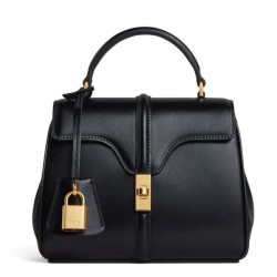Replica Borsa Celine Mini 16 Pelle di vitello naturale Nera