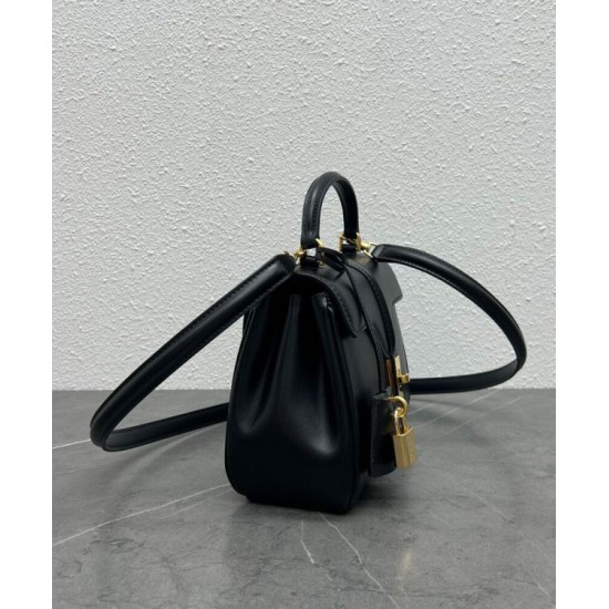 Replica Borsa Celine Mini 16 Pelle di vitello naturale Nera