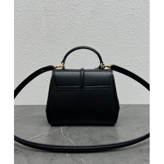 Replica Borsa Celine Mini 16 Pelle di vitello naturale Nera