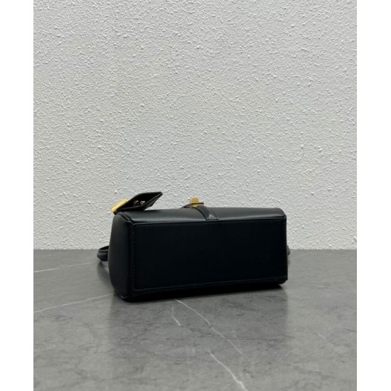 Replica Borsa Celine Mini 16 Pelle di vitello naturale Nera