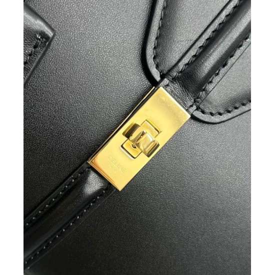 Replica Borsa Celine Mini 16 Pelle di vitello naturale Nera