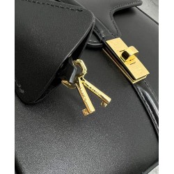 Replica Borsa Celine Mini 16 Pelle di vitello naturale Nera