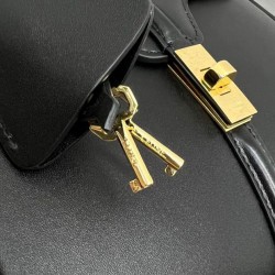Replica Borsa Celine Mini 16 Pelle di vitello naturale Nera