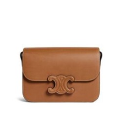 Replica Borsa Celine Classique Cuir Triomphe in pelle di vitello naturale caffè