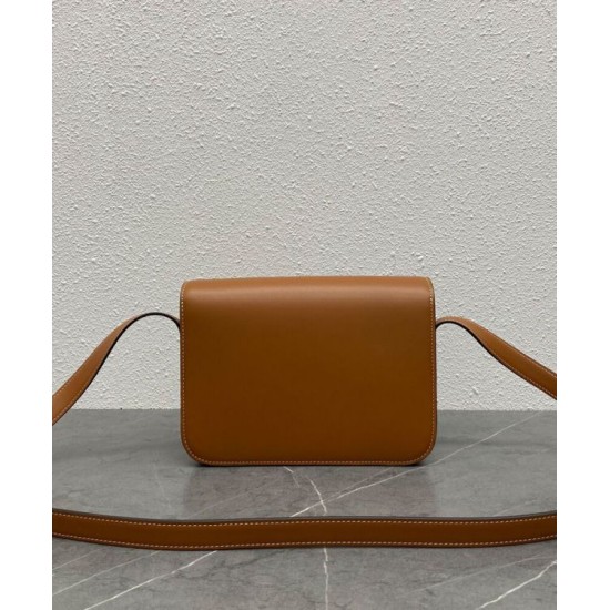 Replica Borsa Celine Classique Cuir Triomphe in pelle di vitello naturale caffè