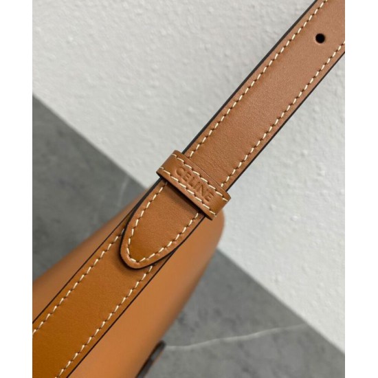 Replica Borsa Celine Classique Cuir Triomphe in pelle di vitello naturale caffè