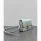 Replica Borsa Celine Teen Triomphe in pelle di vitello lucida blu