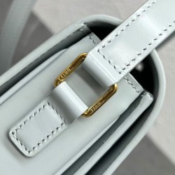 Replica Borsa Celine Teen Triomphe in pelle di vitello lucida blu