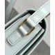 Replica Borsa Celine Teen Triomphe in pelle di vitello lucida blu