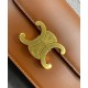 Replica Borsa Celine Teen Triomphe in pelle di vitello lucida caffè