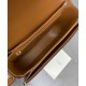 Replica Borsa Celine Teen Triomphe in pelle di vitello lucida caffè
