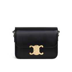 Replica Borsa Celine Teen Triomphe in pelle di vitello lucida nera