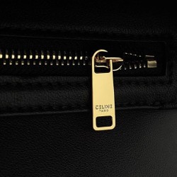 Replica Borsa Celine Teen Triomphe in pelle di vitello lucida nera