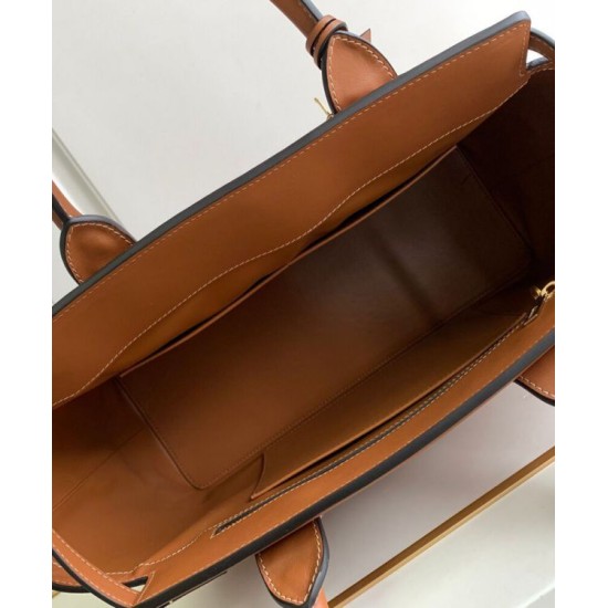 Replica Borsa Celine Conti in morbida pelle di vitello caffè