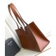 Replica Celine Cabas 16 Borsa in pelle di vitello liscia Caffè