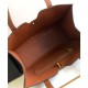 Replica Celine Cabas 16 Borsa in pelle di vitello liscia Caffè