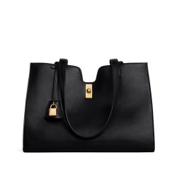 Replica Borsa Celine Cabas 16 Pelle di vitello liscia Nera