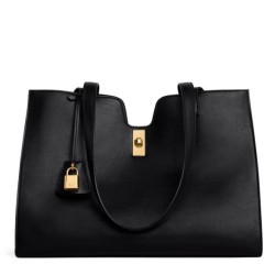 Replica Borsa Celine Cabas 16 Pelle di vitello liscia Nera