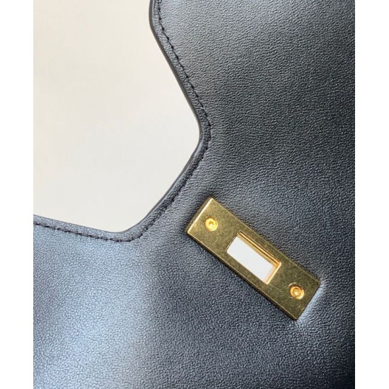 Replica Borsa Celine Cabas 16 Pelle di vitello liscia Nera