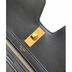 Replica Borsa Celine Cabas 16 Pelle di vitello liscia Nera