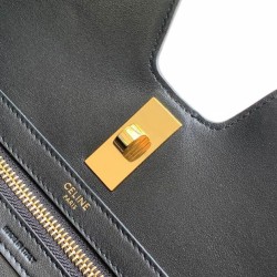 Replica Borsa Celine Cabas 16 Pelle di vitello liscia Nera