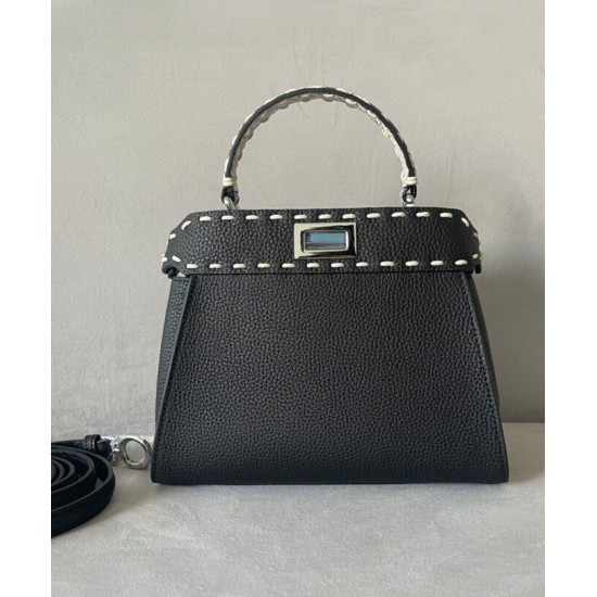 Replica Borsa Fendi Peekaboo ISeeU piccola 8BN327 nera