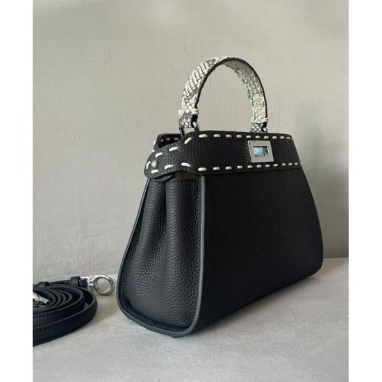 Replica Borsa Fendi Peekaboo ISeeU piccola 8BN327 nera