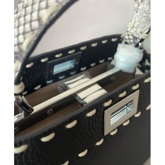 Replica Borsa Fendi Peekaboo ISeeU piccola 8BN327 nera