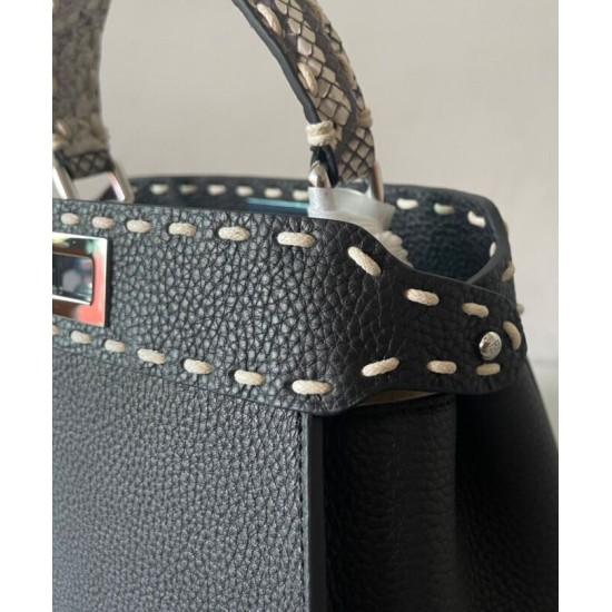 Replica Borsa Fendi Peekaboo ISeeU piccola 8BN327 nera