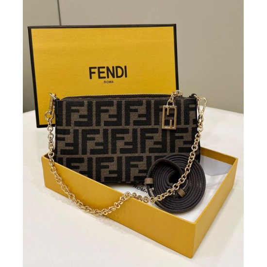 Replica Fendi Baguette Pouch 8BS073 Borsa Caffè