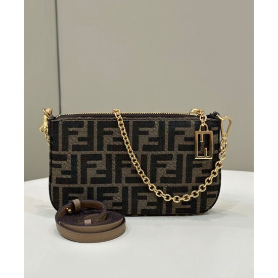 Replica Fendi Baguette Pouch 8BS073 Borsa Caffè