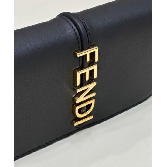 Replica Portafoglio Fendi Fendigraphy Su Catena 8BS076 Nero
