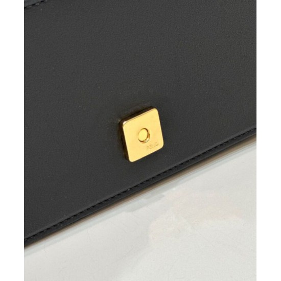 Replica Portafoglio Fendi Fendigraphy Su Catena 8BS076 Nero