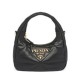 Replica Mini borsa Prada in pelle nappa con impunture 1BA384 Nera