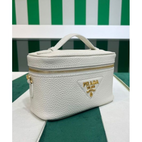 Replica Prada Miniborsa in pelle 1BH202 Bianca