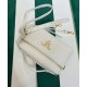 Replica Prada Miniborsa in pelle 1BH202 Bianca