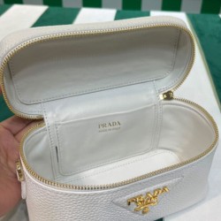 Replica Prada Miniborsa in pelle 1BH202 Bianca